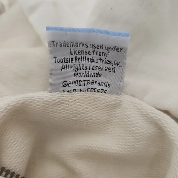 Vintage 2006 Tootsie Roll Hoodie Sweatshirt Womens S Y2K Retro Hipster - Picture 9 of 9